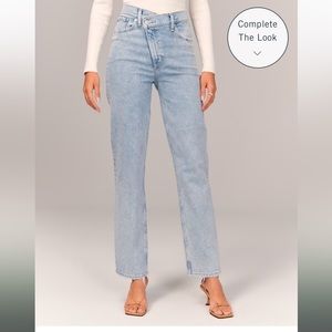 A&F cross over jeans